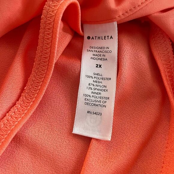 Athleta Mesh Racer Run Short 4" Pink Peach - Size: 2X - Picture 8 of 8